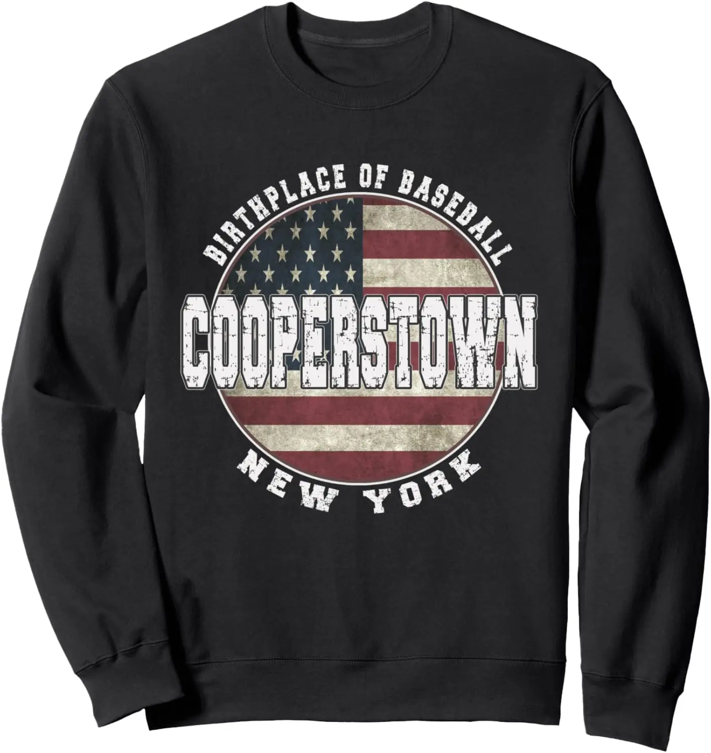 

Cooperstown New York, винтажная толстовка с американским флагом