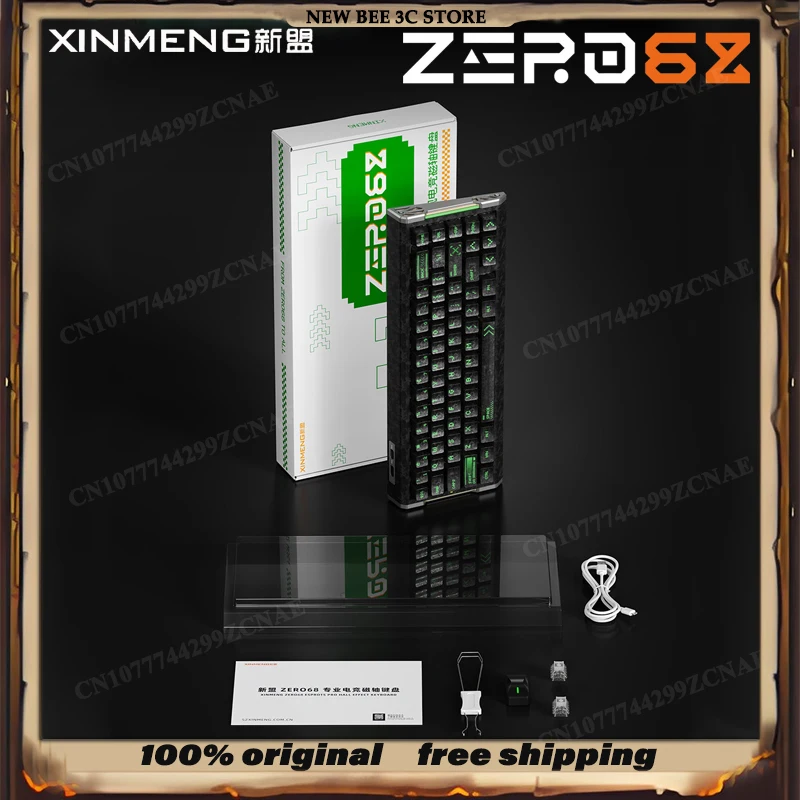 

NEW XINMENG ZERO68 Customized Magnetic Switch Keyboard Gaming Carbon Fiber Texture Aluminum Alloy Side Wings Valorant Delta