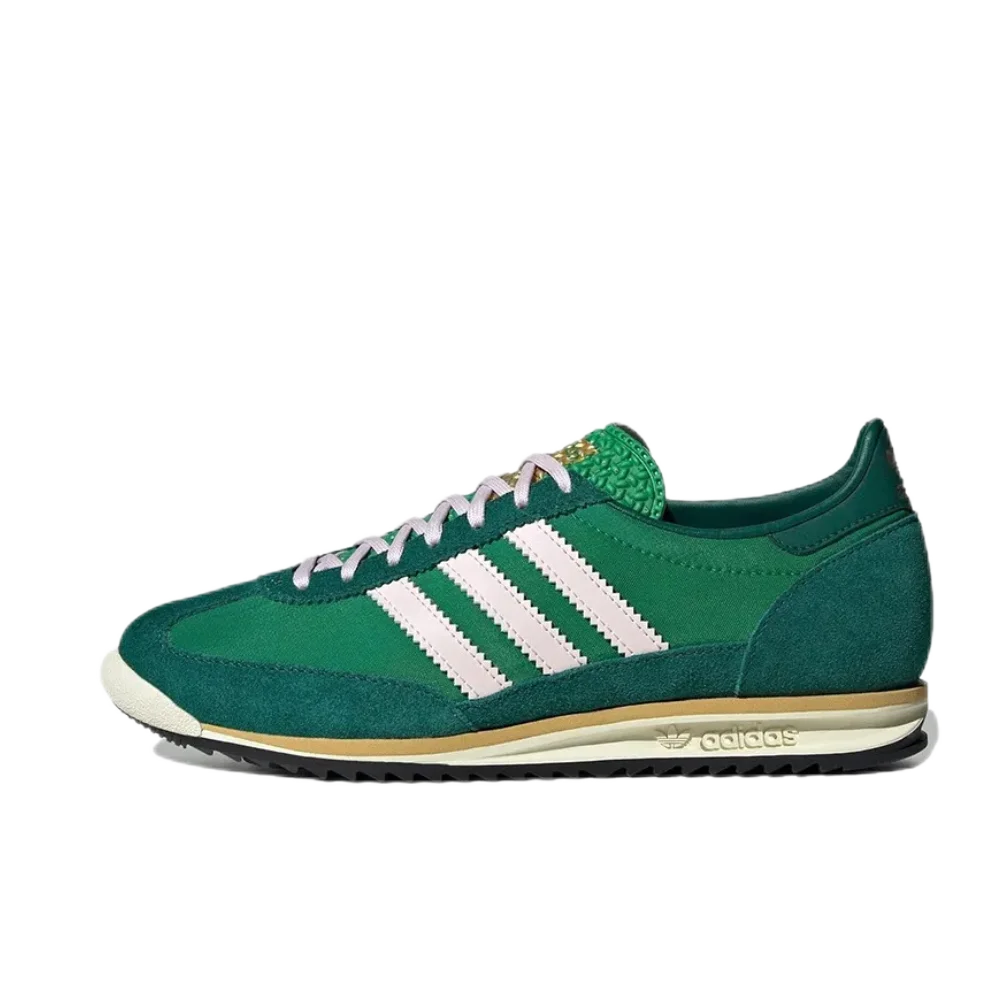 Adidas SL 72 OG Thin Sole Men's and Women's Sneakers Winter Lightweight Comfortable Casual Shoes White Green Retro Classic Shoes