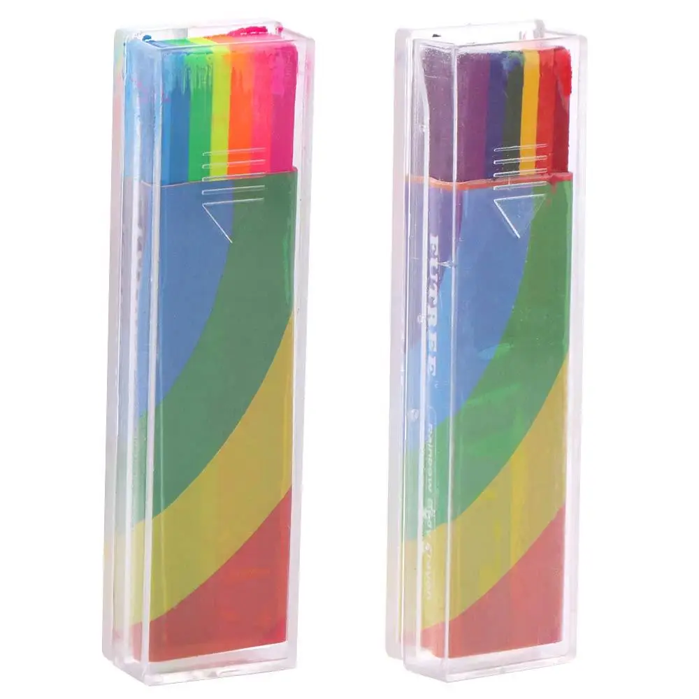 Palo de pintura facial de arco iris de parafina, pintura artística fluorescente lavable, pluma de maquillaje, crayones de pigmento de pintura facial Multicolor seguros