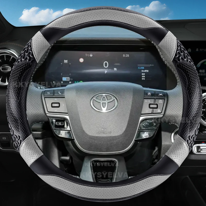 

Car Steering Wheel Cover Leather For Toyota Avalon Camry 2018-2026 Corolla 2018-2026 Crown 2018-2026 RAV4 2024 Auto Accessories