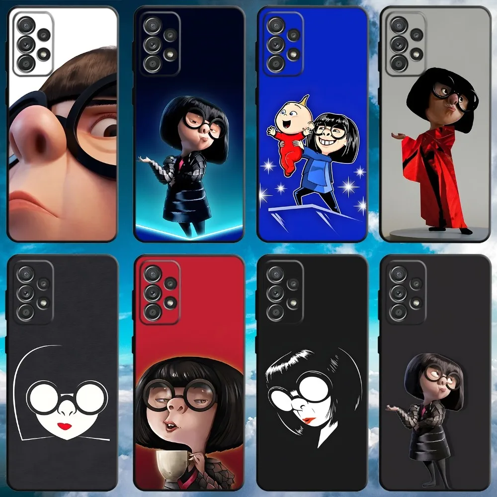 

E-Edna Mode Phone Case For Samsung S21,S22 Ultra,S20,S30 plus,S22 plus,S23,S30 ultra 5G Soft Black Cover