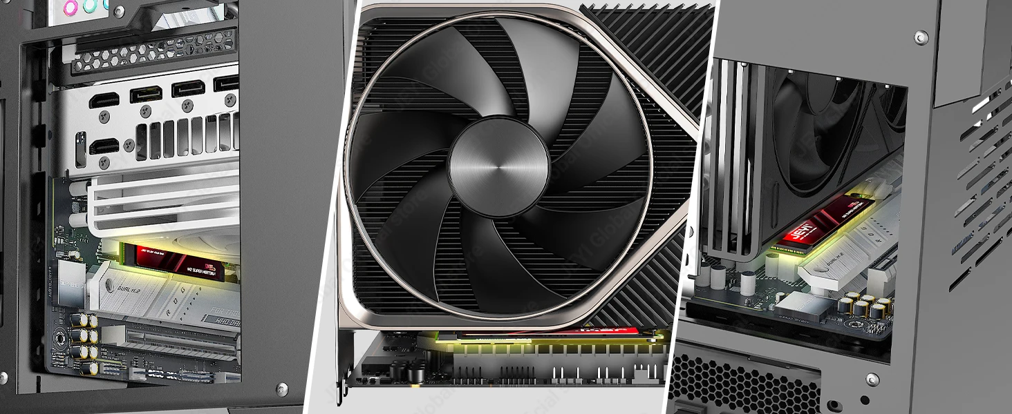 JEYI Flache PCIe 5.0 X1 zu NVMe Adapterkarte 32Gbps Flaches Design Ohne GPU-Blockierung für M2 2230 NVMe SSD Mini-Erweiterungskarte – Detail 9