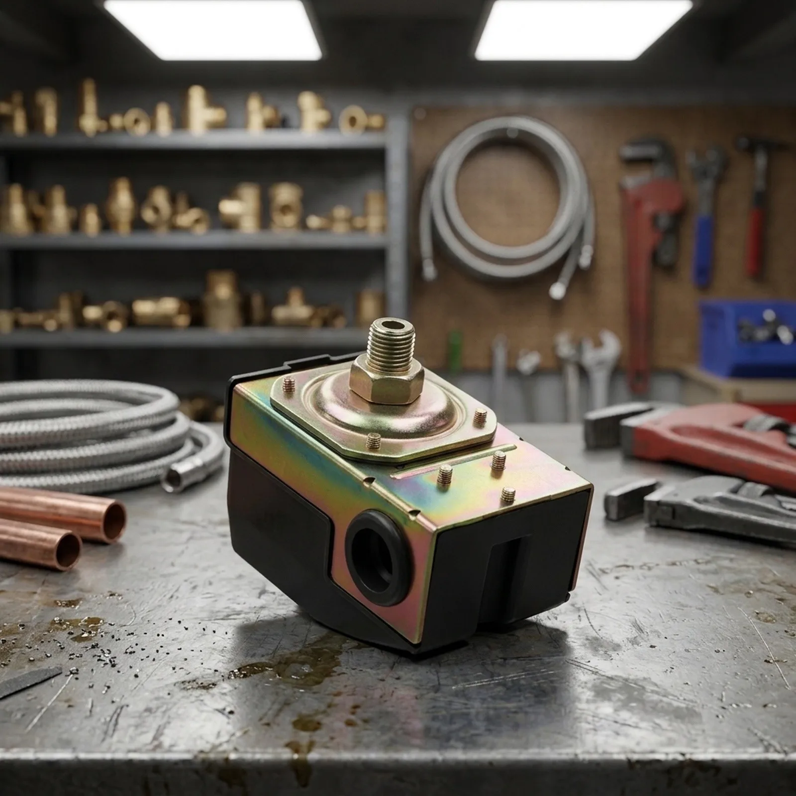 For Water Pump Automatic Pressure Switch with Mechanical Adjustment 1.4 to 2.8kg For Waterproof Sealed Housing