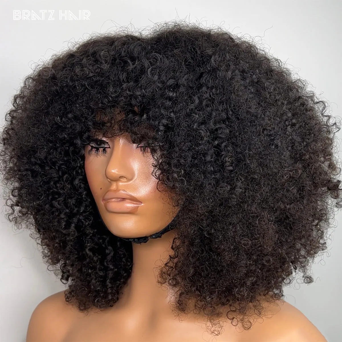 

350 Density Afro Kinky Curly Glueless Wig 13x4 HD Lace Frontal Wig Human Hair 4x4 2x6 Closure Wig Preplucked Pre Cut Ready to Go