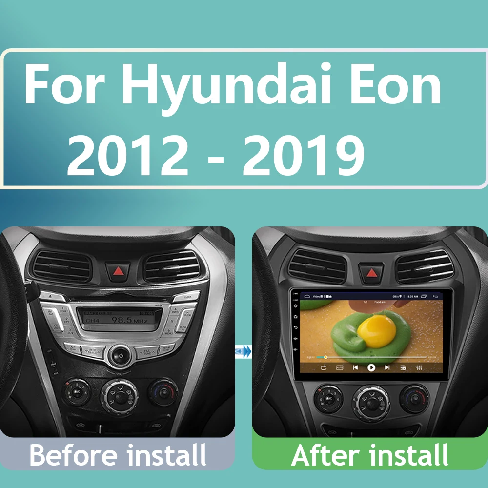 Autoradio Android pour Hyundai Eon 2012-2019, WIFI, 2 Din, DVD, lecteur vidéo, navigation GPS, unité principale