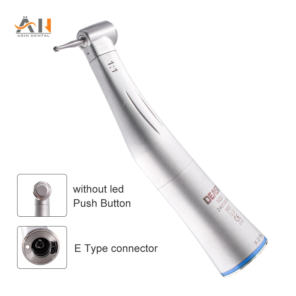 X25 Dental 1:1 Handpiece Internal Spray Contra Angle Low Speed Handpiece for E  Type Air Motor