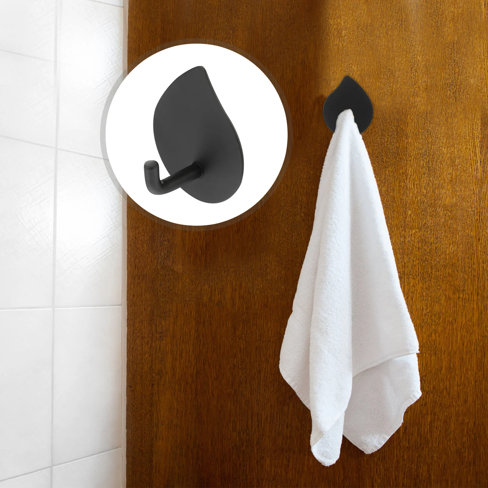 

4pcs Stainless Steel Wall Hooks Heavy Duty Adhesive No Drill Waterproof For Bathroom Kitchen Towel Robe Coat Hooks