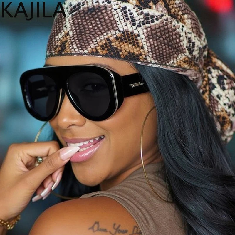 المتضخم البيضاوي الطيار درع النظارات الشمسية النساء كبيرة 2025 العلامة التجارية الفاخرة الرجعية Y2K الشرير مرآة نظارات شمسية للسيدات ظلال UV400