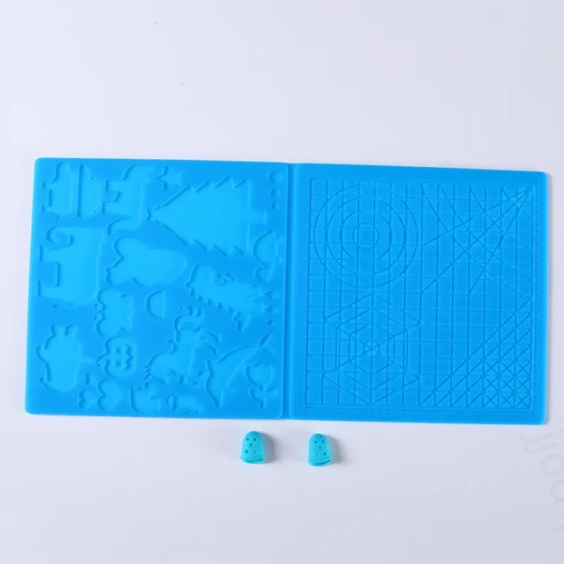 3D-Druck Stift Silikon Matte DIY mit 2-Finger-Protektoren Vorlage Zeichenwerkzeug Silikon Pad Zeichenwerkzeuge für Kinder Erwachsene – Detail 14