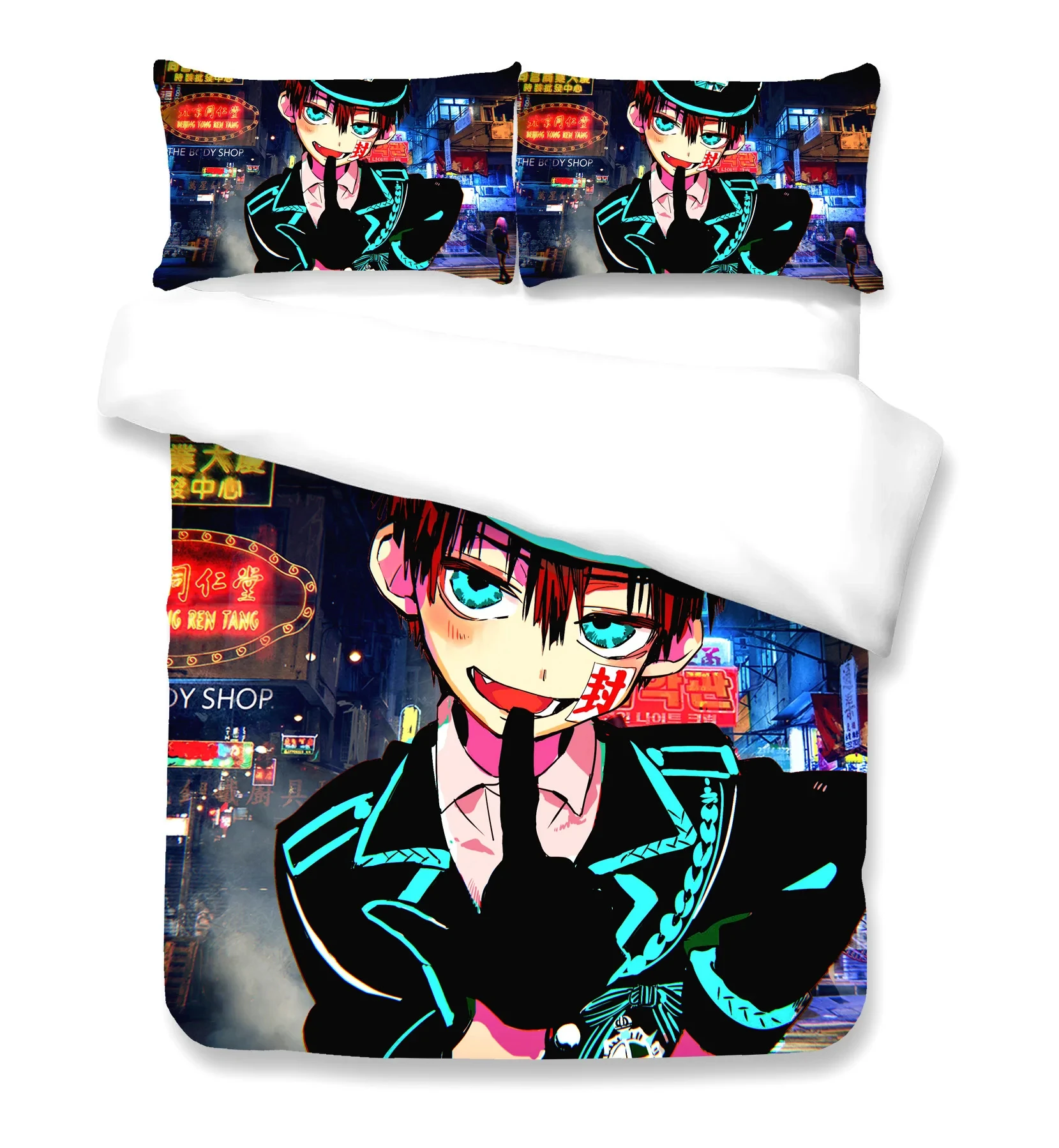 

Toilet-bound Hanako-kun Bedding Set Single Twin Full Queen King Size Bed Set Adult Kid Bedroom Duvet cover Sets 3D Anime 014