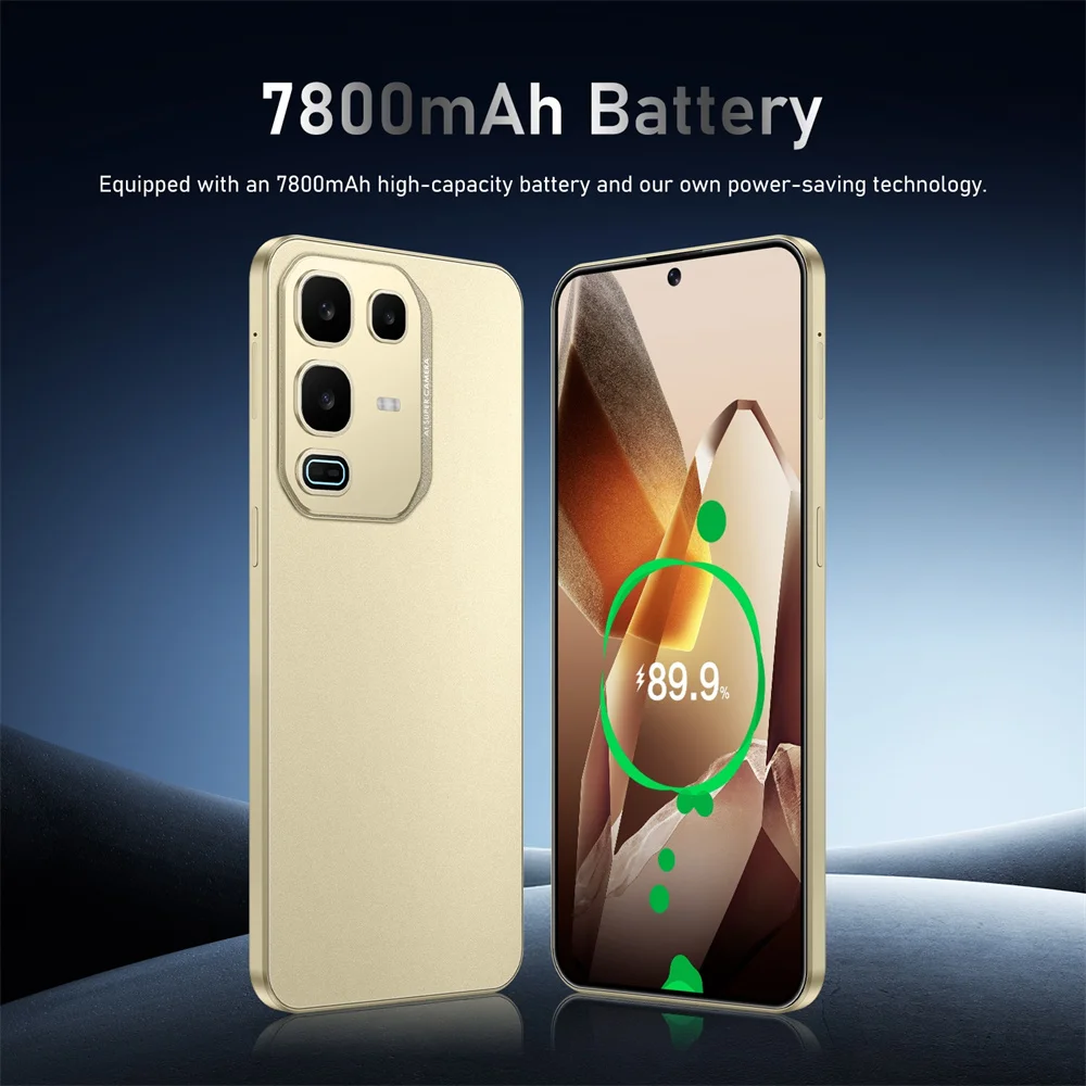 حار جديد S26 الترا 7.3HD 2025 الساخن الإصدار العالمي الأصلي الذكية المزدوجة بطاقة 7800mAh بطارية أندرويد 15 وظيفة التعرف على الوجه