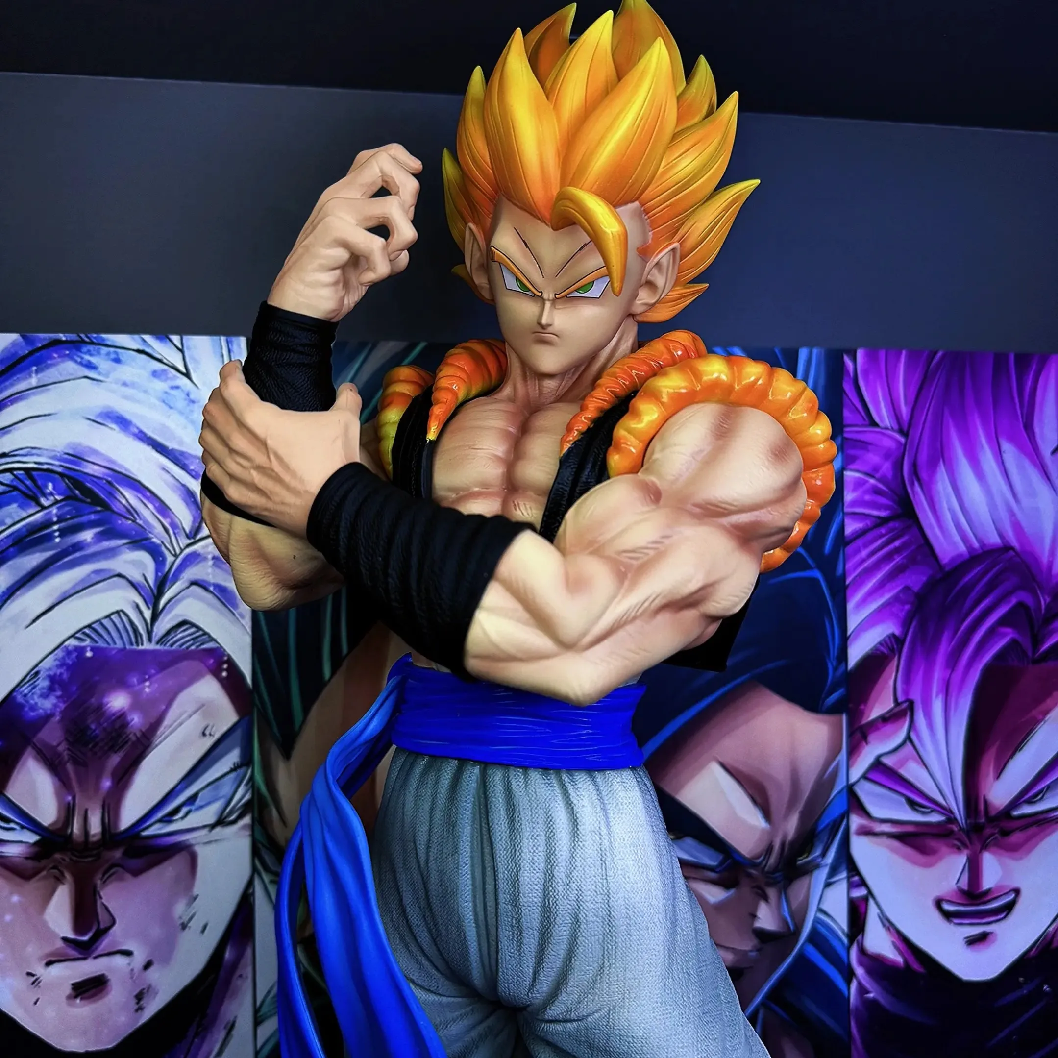 50cm DX JT Dragon Ball Anime Figure Gogeta Broli Super Model Peripheral Action Figure Desktop Decoration Gift Toys