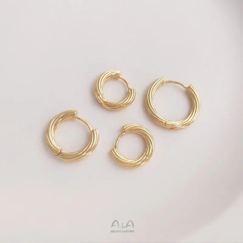 

Цветные серьги-кольца из 14-каратного золота, ручной работы, модные, простые, легкие, роскошные, для самостоятельного изготовления, аксессуары для украшений