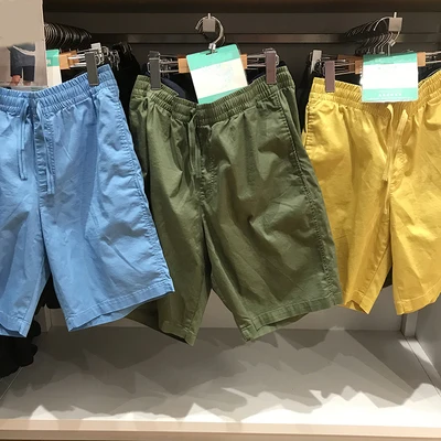 

Fre Out! Summer Cotton Qui Dry Elastic Color Versatile Casual orts for Men Trendy Ins Sle Straight Leg Five-Qua...