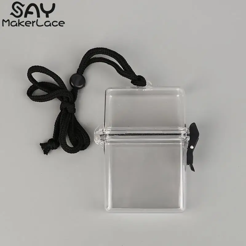 

1PCS Portable Money Key Waterproof Tank Transparent Collect Classification Box Small Card Sealed Storage Can School Stationery