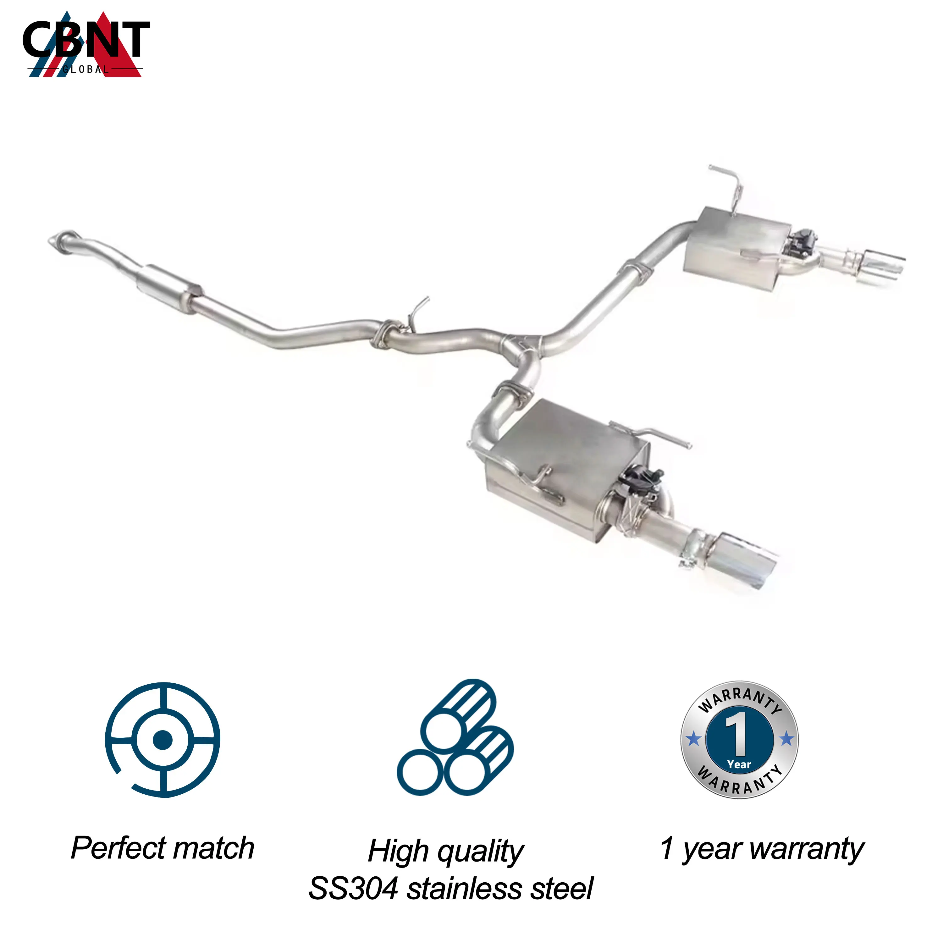 CBNT for Subaru Forester 2.0 2.5 Exhaust Catback with Valve Muffler Performance Valvetronic Exhaust-pipe Valved Exhaust System