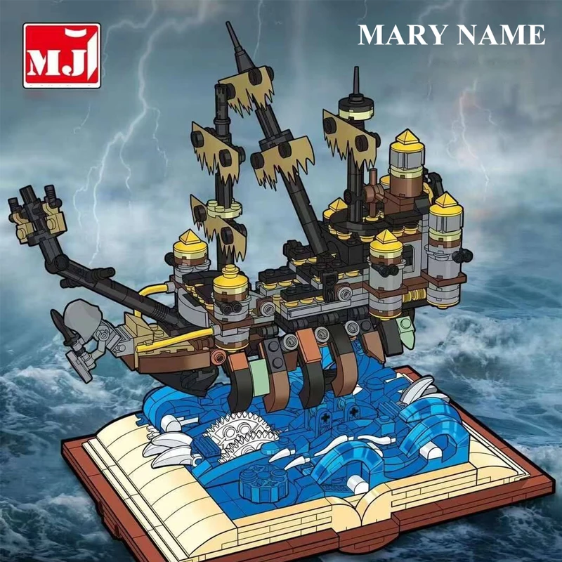 Creative Expert MOC 13046 Grimoire The Mary Pirate Ship Model 1028PCS Building Blocks Brick Puzzle Toys for Children Kids Gift