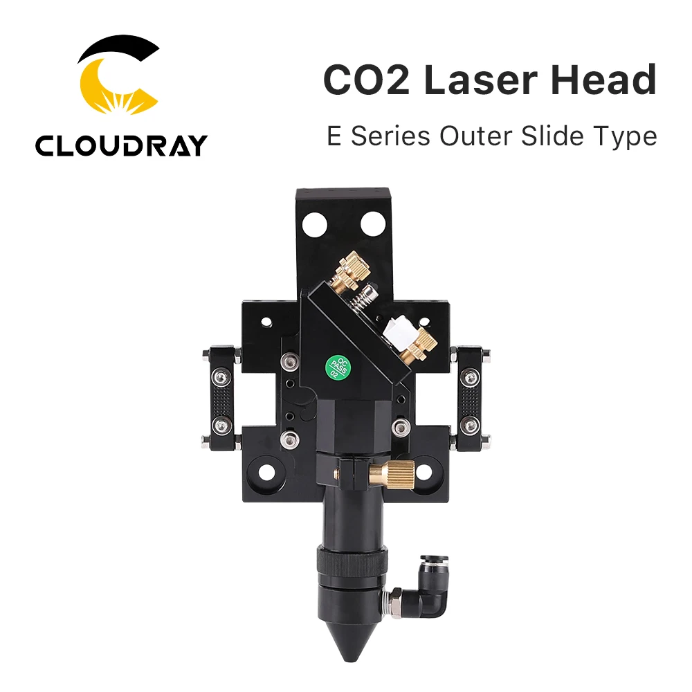 Cloudray New Arrival głowica laserowa CO2 do Dia.20mm FL 50.8/63.5mm obiektyw D25mm lustro zewnętrzny typ suwaka z dyszą wspomagającą powietrze