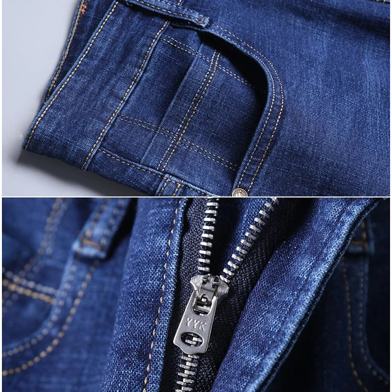 2025 New Men Fashion Business Comfortable Versatile Jeans Male Casual Slim Fit Denim Minimalist Loose Straight Trousers