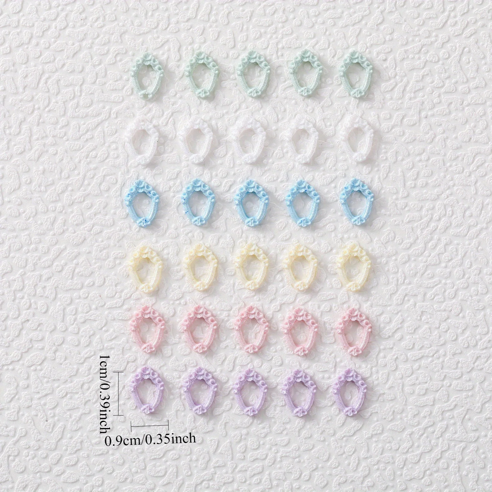 50pcs Photo Frame Nail Art Accessories Colorful Rhombus Resin Diy Nail Art Phone Case Hairpin Decorations Accessories