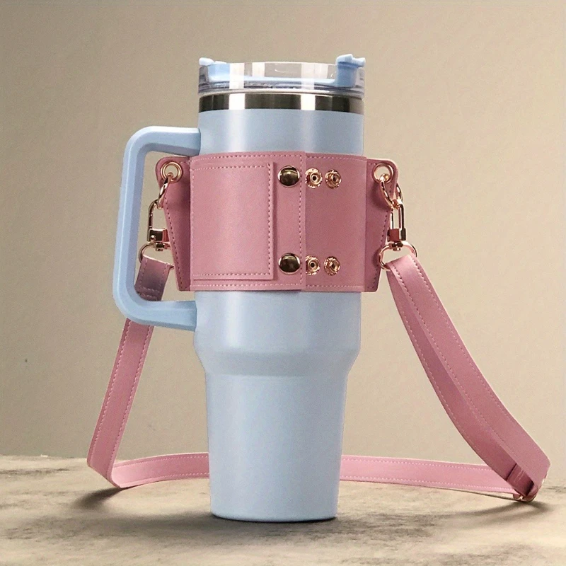 1 PC Adjustable Shoulder Strap Water Bottle Holder, Durable Cup Strap, Perfect for Gym Travel or Daily Use Cup Holder