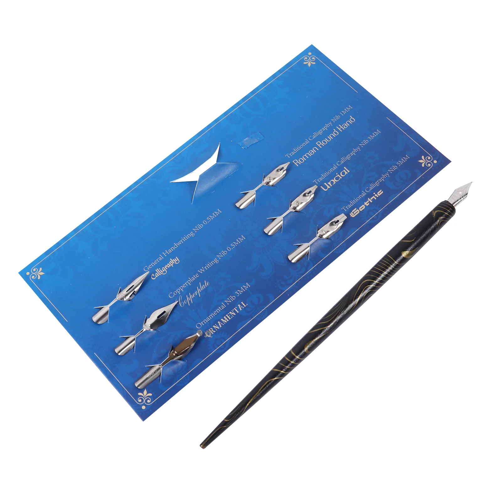 

1Set Comfortable Lightweight Dip Pen Set 6 Nibs Perfect for Calligraphy Practice and Gifting English Calligraphy Set