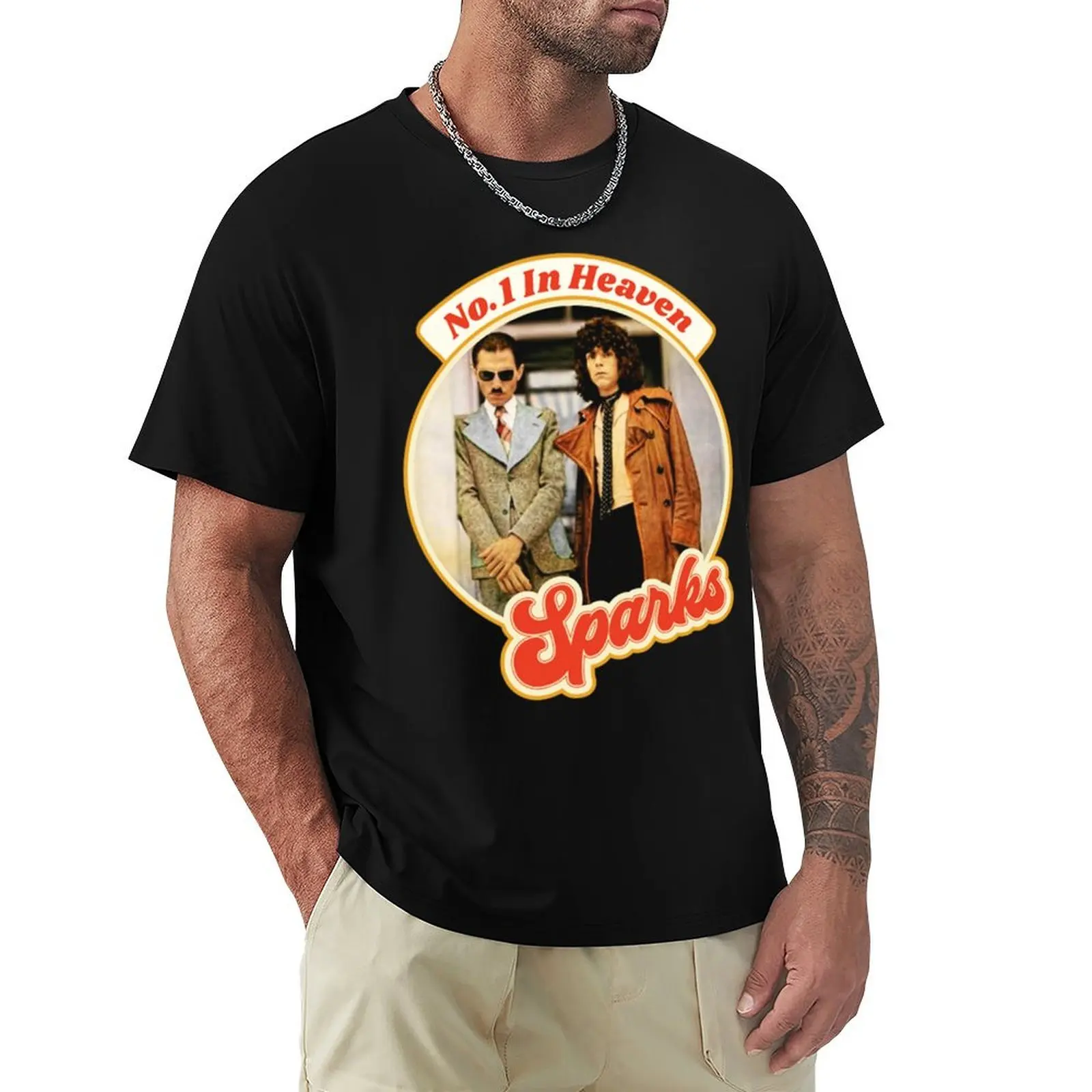 

Retro Sparks Band Heaven Tribute T-Shirt customizeds valentines boutique clothes anime shirt vintage anime shirt men clothings