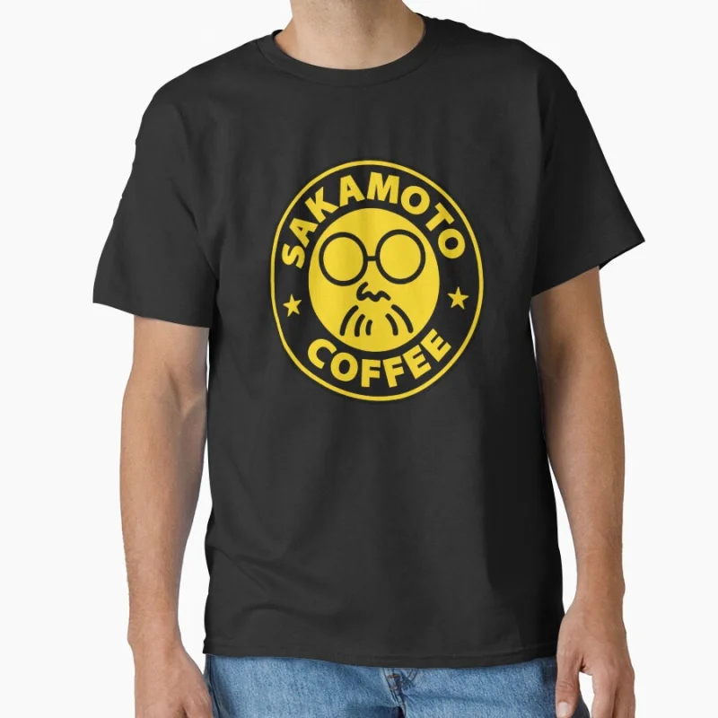 

Sakamoto Coffee first (Black ver.)80s Manga Sakamoto Days Anime t shirt for men Large size Tops S-6XL 100% cotton mens Clothes