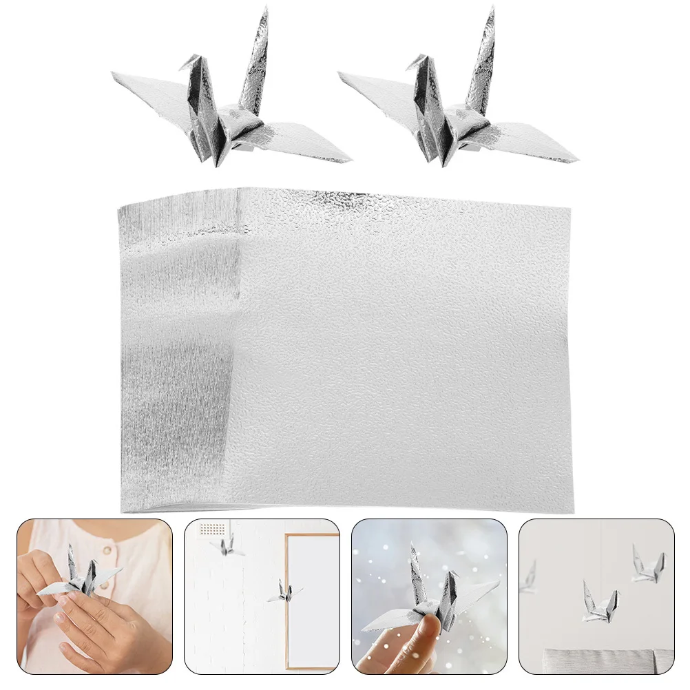 100 Lembar Kertas Pearlescent Bermotif Satu Sisi untuk Kerajinan Lipat Kreatif Dekoratif DIY