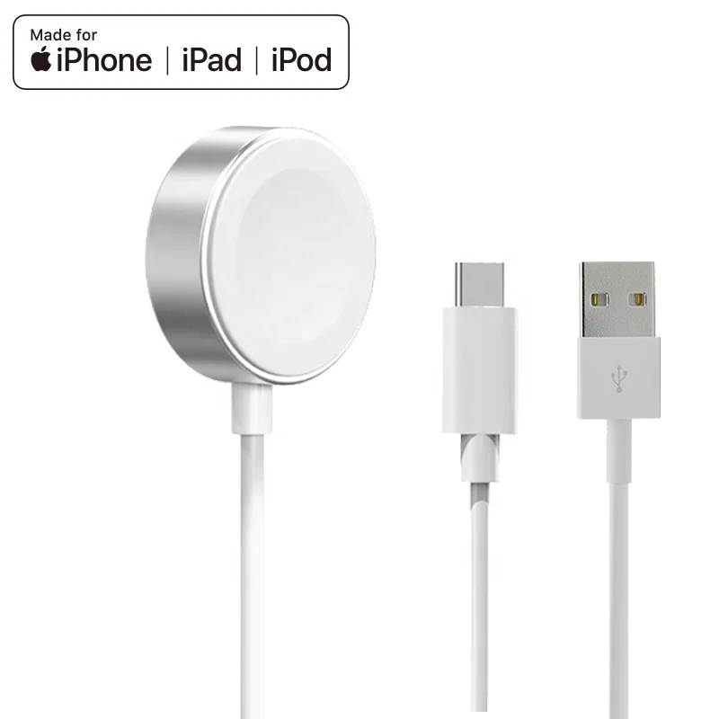 

5V Qi 5W USB A to Type C 3 in 1 Magnetic Smart Watch wireless Charger PD Fast Charging Cable for Apple Watch