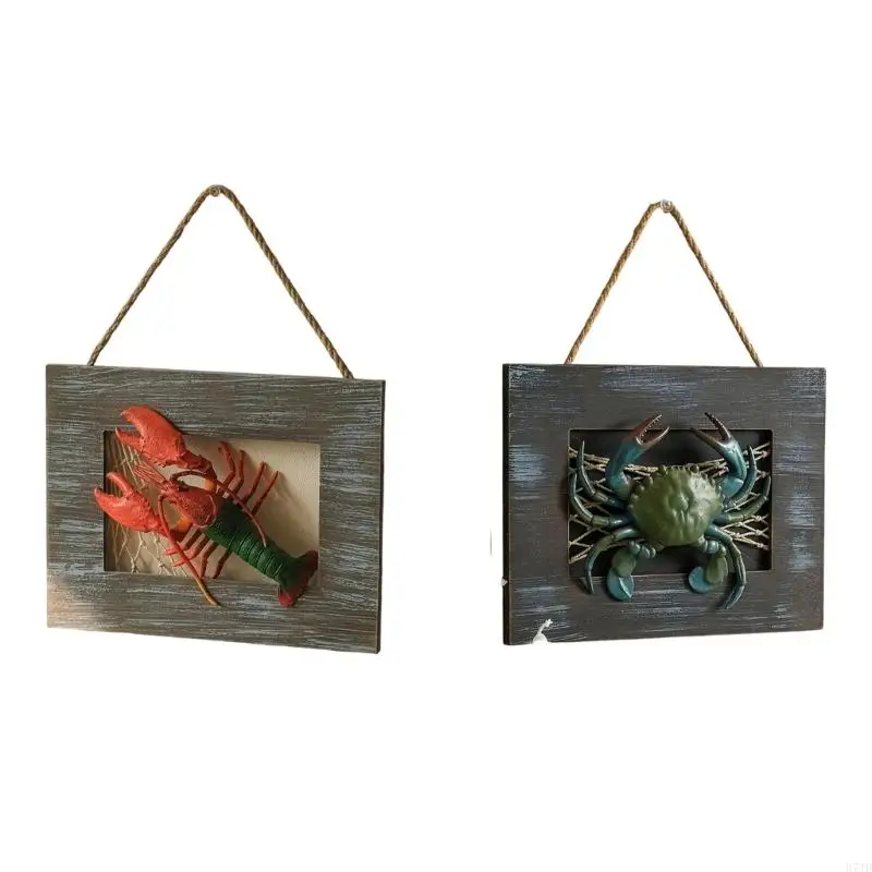 Nauticals Decors Lobster/Crabs Wall Decors Nauticals Coastal Theme Wall Art Beach Wall Hanging Decors for Living Room 37JD