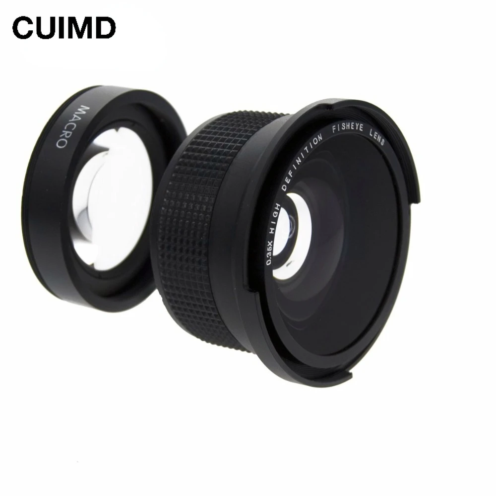 

RYH 52MM 0.35x Fisheye Super Wide Angle+Macro Lens for Nikon D7100 D5200 D5100 D3100 D90 D60 and Canon Sony DSLR 18-55mm Lens