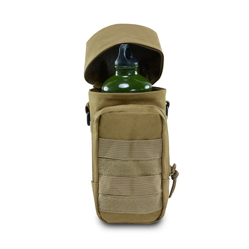 Tactical Molle Water Bottle Holder Bag Hydration Carrier Kettle Pouch with Strap Hiking Fishing Hunting Camping Hiking Trekking