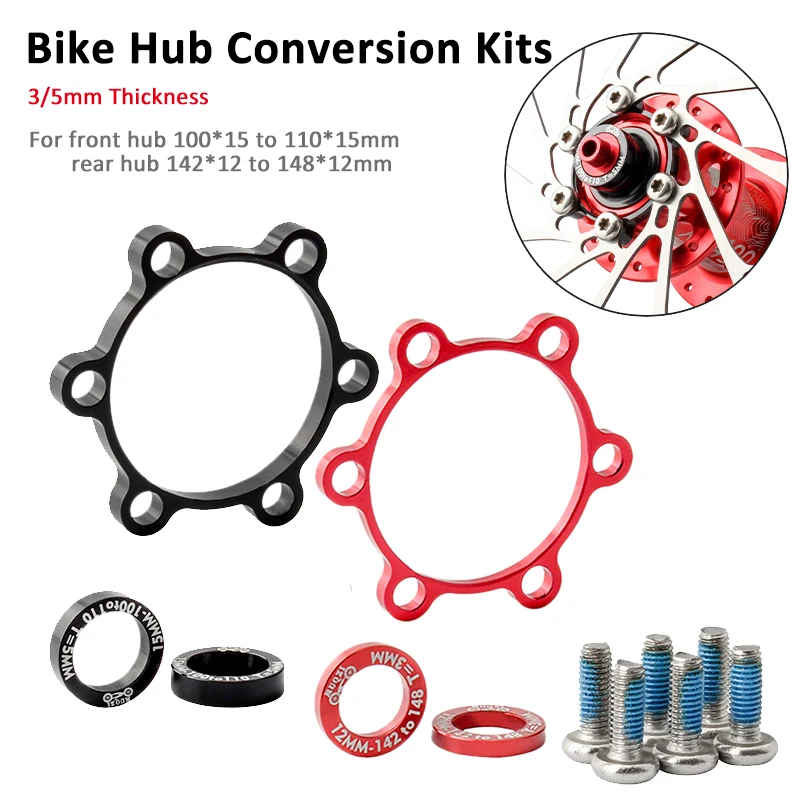 Boost Bike Hub Conversion Sets 15*100 to 110mm Alloy MTB Mountain Bicycle Wheel Hub Spacer Thru Axle Adapter 12*142 to 148mm