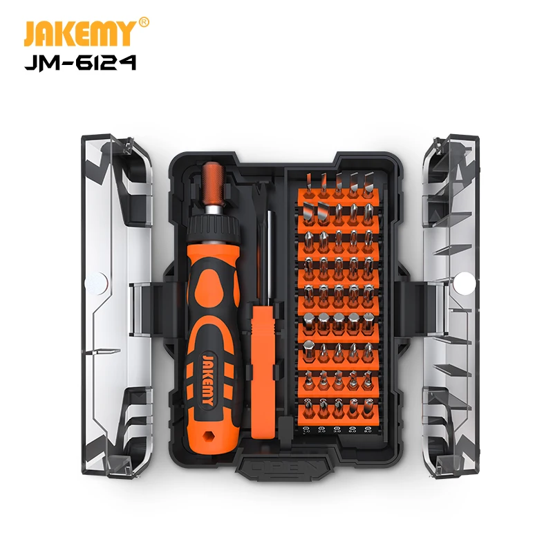 JAKEMY JM-6124 48 in 1 Multifunctional Precision mini Screwdriver tools Set  Adjustable Ratchet Handle Household DIY Repair