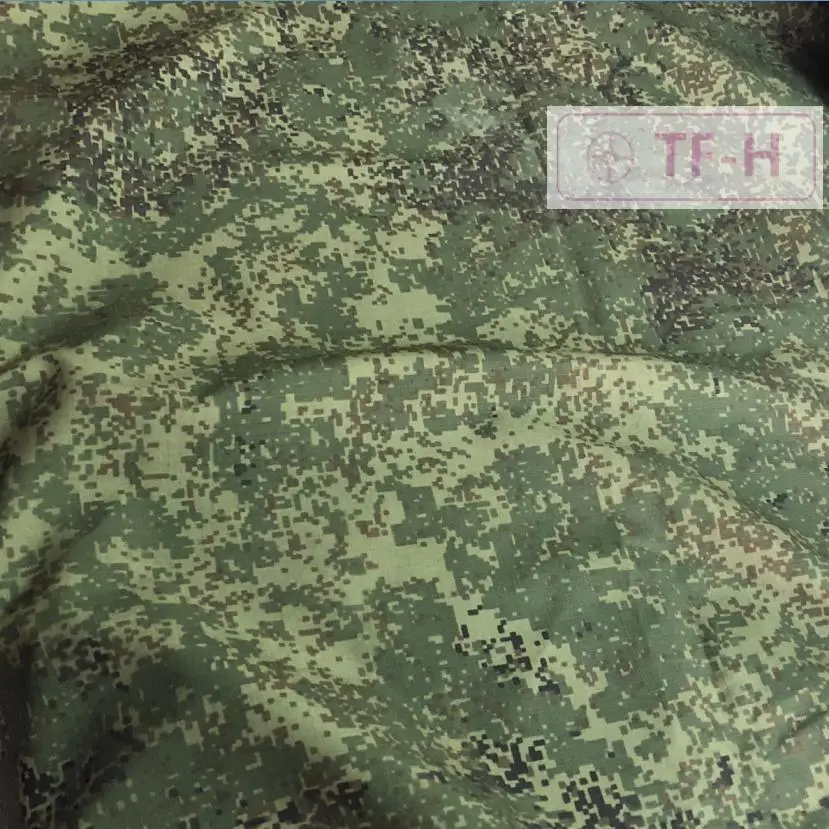 1.45M Width * 1M Length EMR Green Jungle Camouflage Training Clothing Blended Fabric Grid Cloth For DIY Tactical Uniform