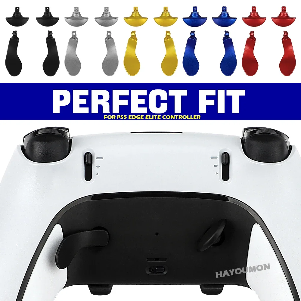 5 COLORS Game Controller Back Paddles Professional Replacement Metal Back Buttons for PS5 Edge Elite Controller Gaming Console