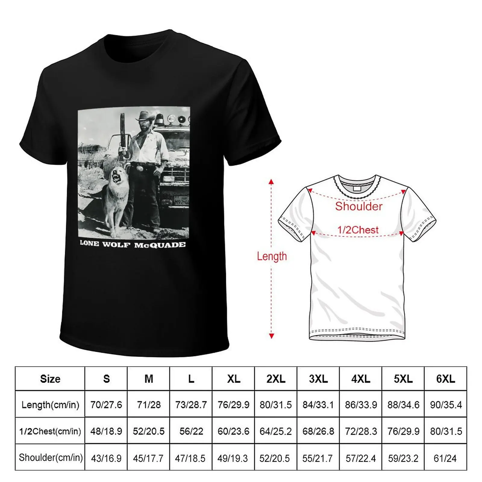 Lone Wolf Chuck Norris Artist Film Missing in Action Lone Wolf Mcquade Code of Silence T-Shirt
