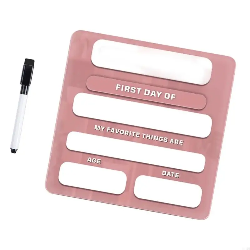 H8WB First Day of School Sign Board, Back to School Sign,Reusables First and Lasts Day of Preschool Board, Back to Class Acrylic