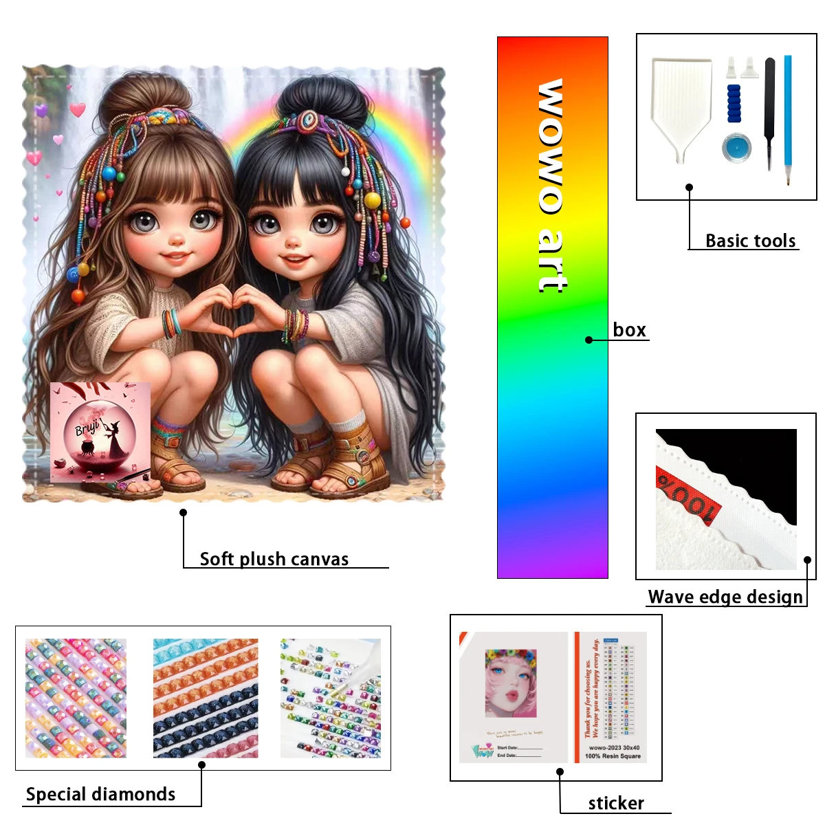 

【Bruji_ Diamond Art】Twinse Crystal AB Rhinestone FD Rhinestone Perfect Resin Diamond