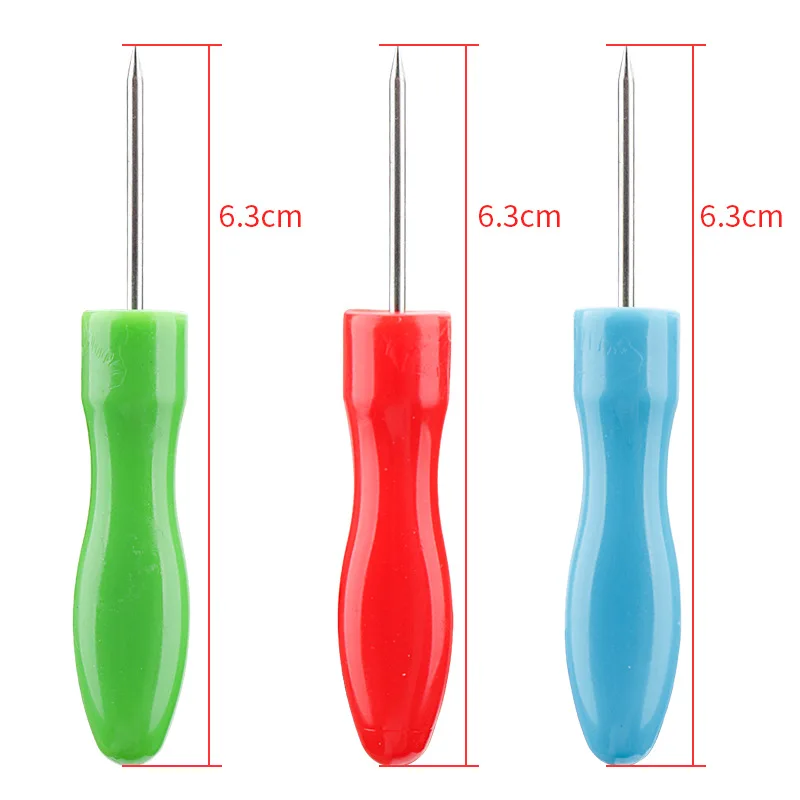 Colorful Plastic Handle Mini Pick Needle Awl for Eyelash Glue Bottle Plug Caps Opener