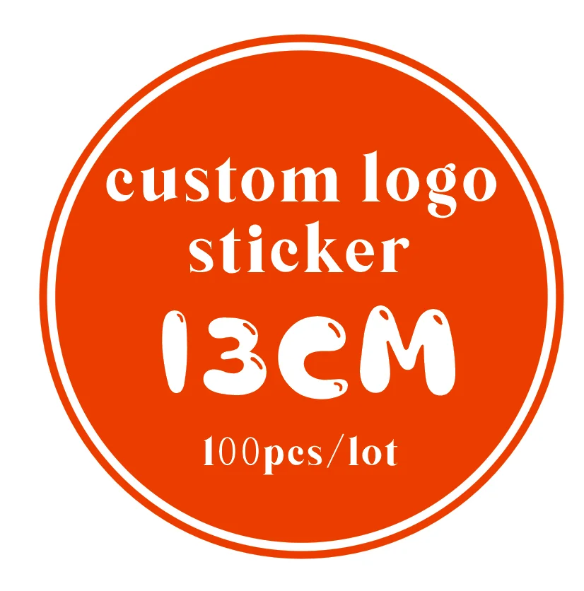 100pcs/13cm/Custom Thank You For Your Order Stickers, Personalized Square Business Labels, Thanks Packaging Sticker Label, Round