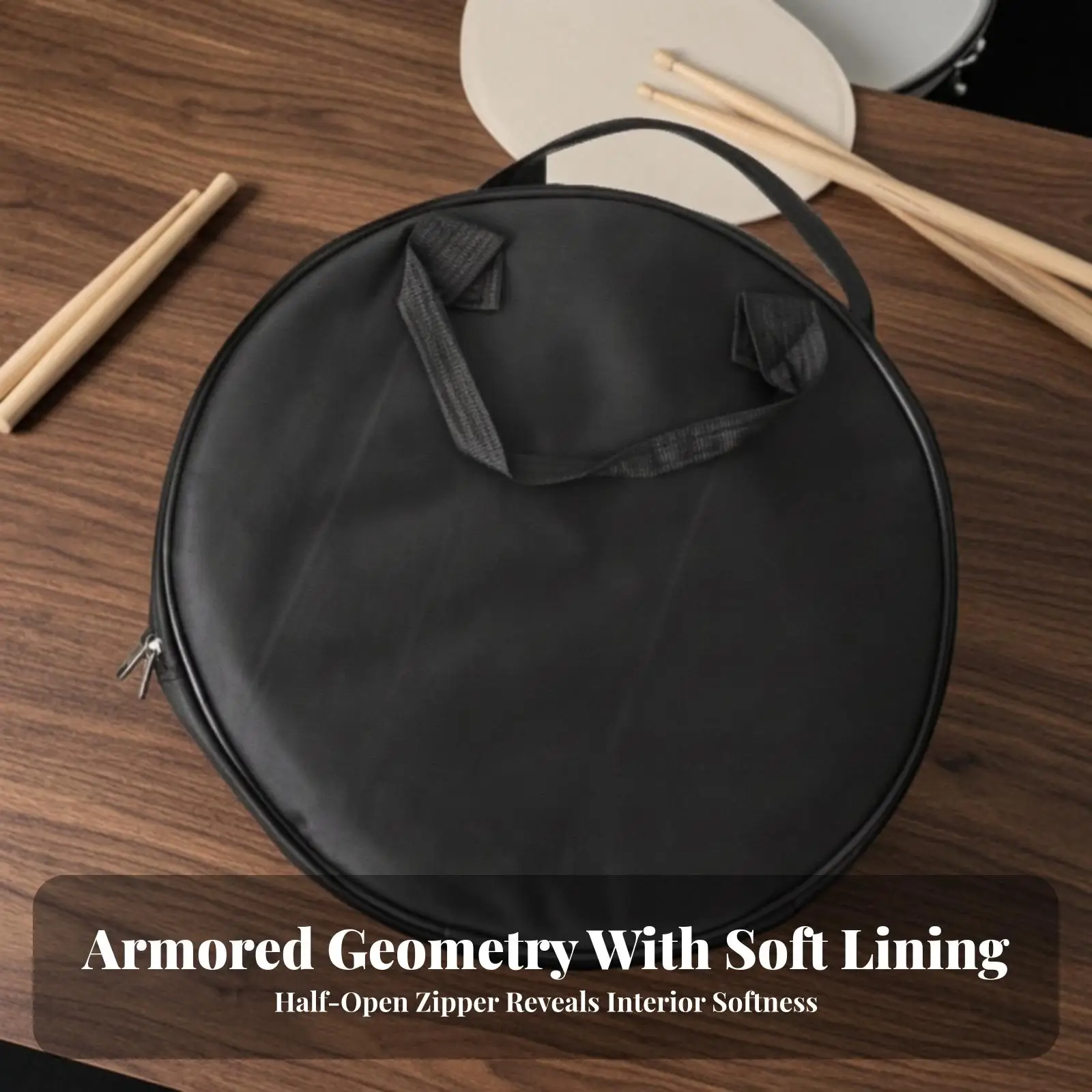 Oxford Cloth Drum Accessory Bag | Convenient Hand-Carry Handles, Secure Zipper Closure, Drum Bag, for Gigs