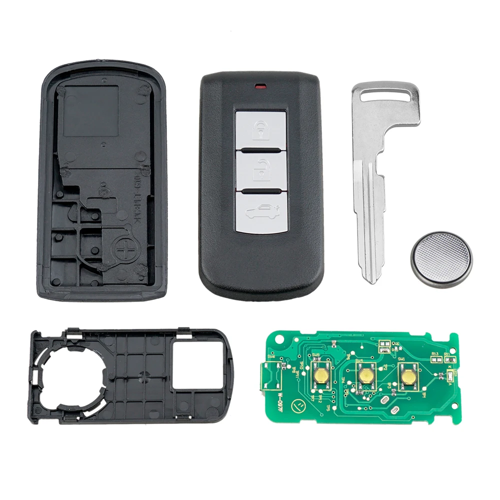 3 Buttons 433MHz Car Remote Key Fob Case Shell Fit for Mitsubishi Lancer Outlander ASX ID461x PCF7952 Chip G8D-644M-KEY-E