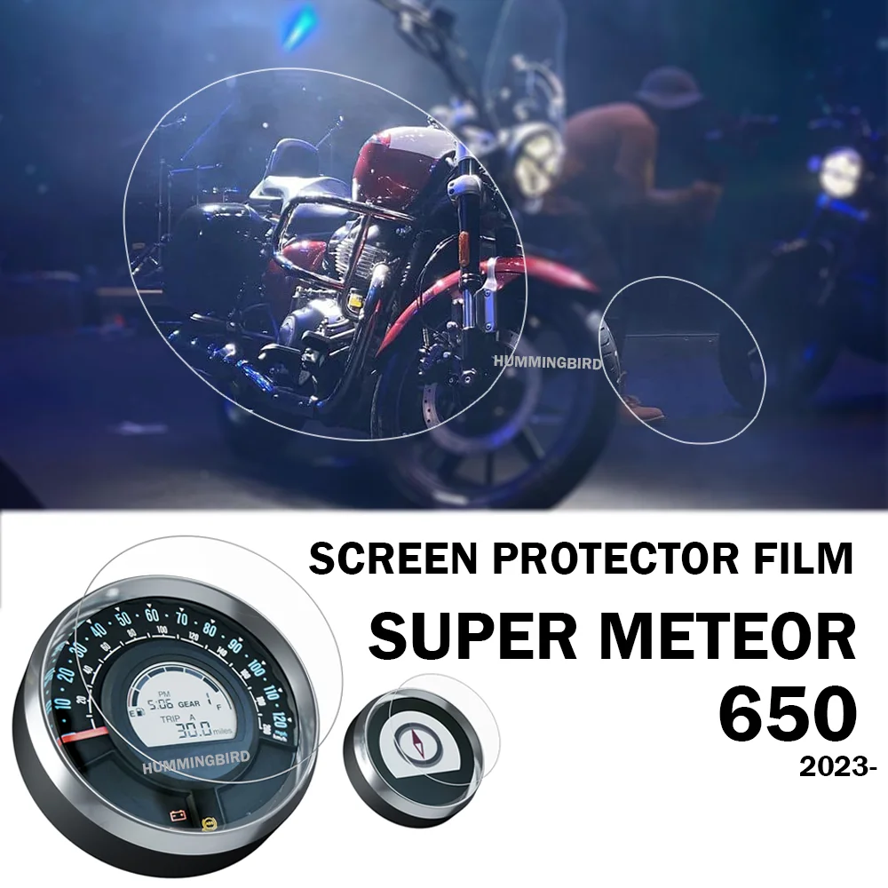 For Royal Enfield Super Meteor 650  Accessories Dashboard Screen Protector Instrument Film Super Meteor650 Retrofit Parts