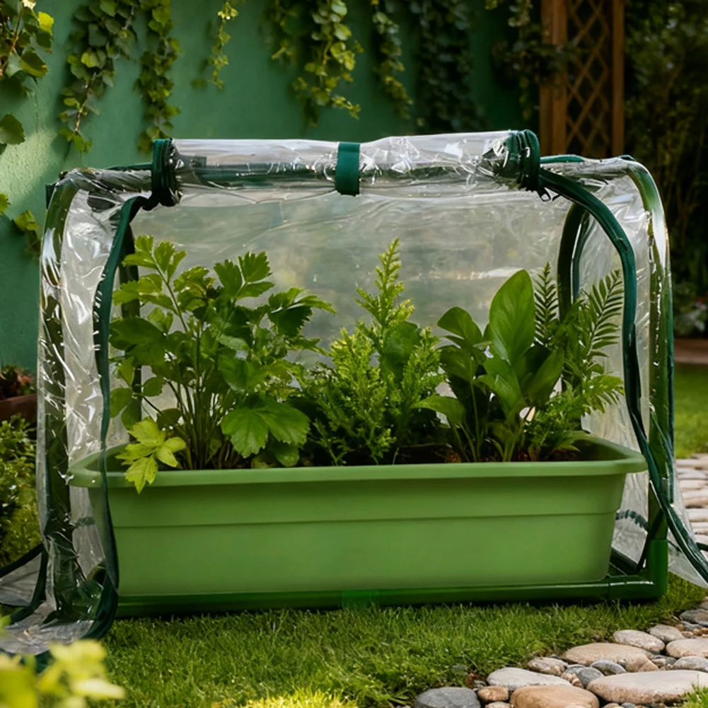 Balcony Windowsill As Shown Tabletop Greenhouse Greenhouse For Herbs And Flowers Compact Greenhouse Plastic Cover