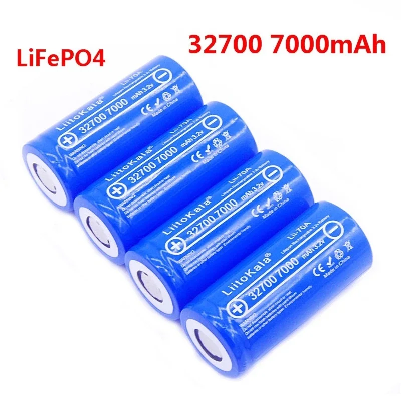 1-5pcs LiitoKala Lii-70A 3.2v 32700 7000mAh lifepo4 rechargeable battery cell 5C discharge battery for Backup Power flashlight