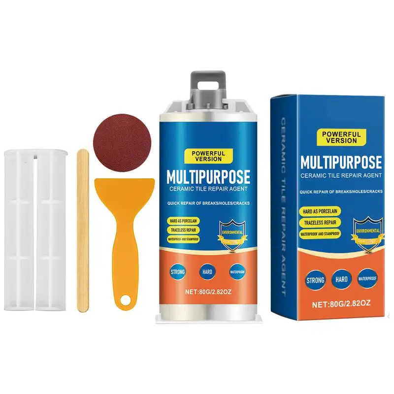 Zestaw do naprawy płytek podłogowych Klej budowlany Wypełniacz do płytek Silna przyczepność Zestaw do naprawy pęknięć płytek Praktyczna skuteczna pasta do płytek