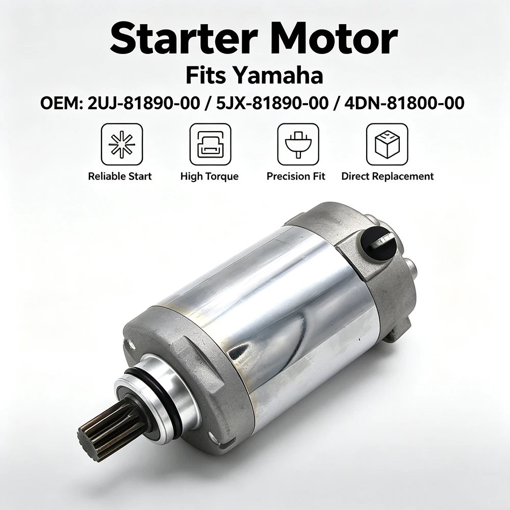 Starter Motor For Yamaha SRV250 Renaissa XV125 XV240 Virago XV250 Route V-Star Virago XVS125 XVS250 Drag Star 2UJ-81890-00